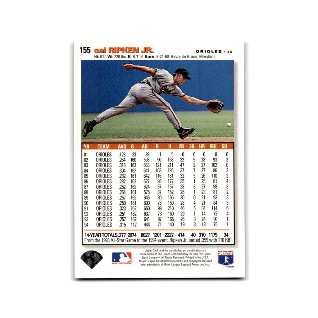 Cal Ripekn Jr 1995 Collector's Choice SE #155 Baltimore Orioles Baseball Card NM