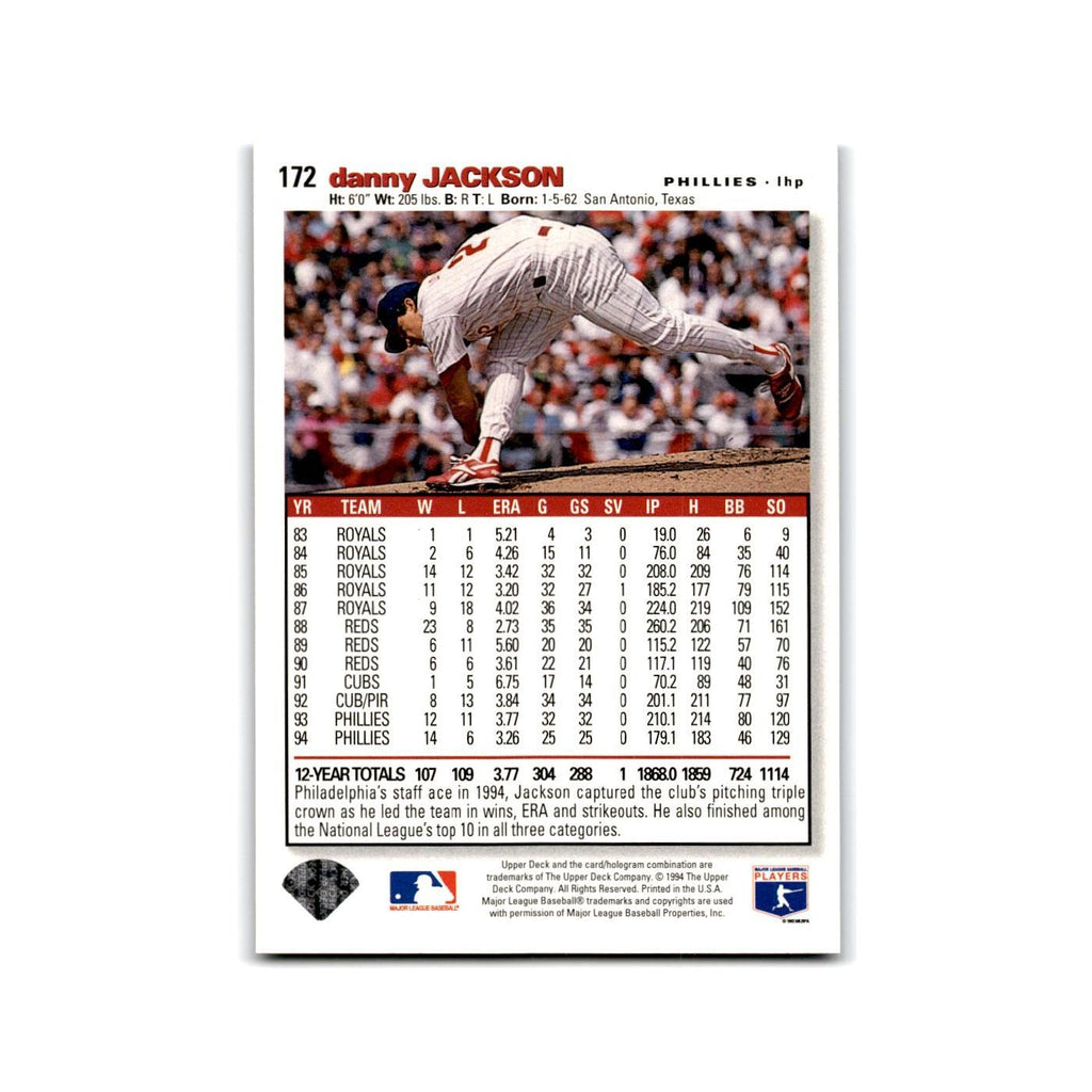 Danny Jackson 1995 Collector's Choice SE #172 Philadelphia Phillies NM