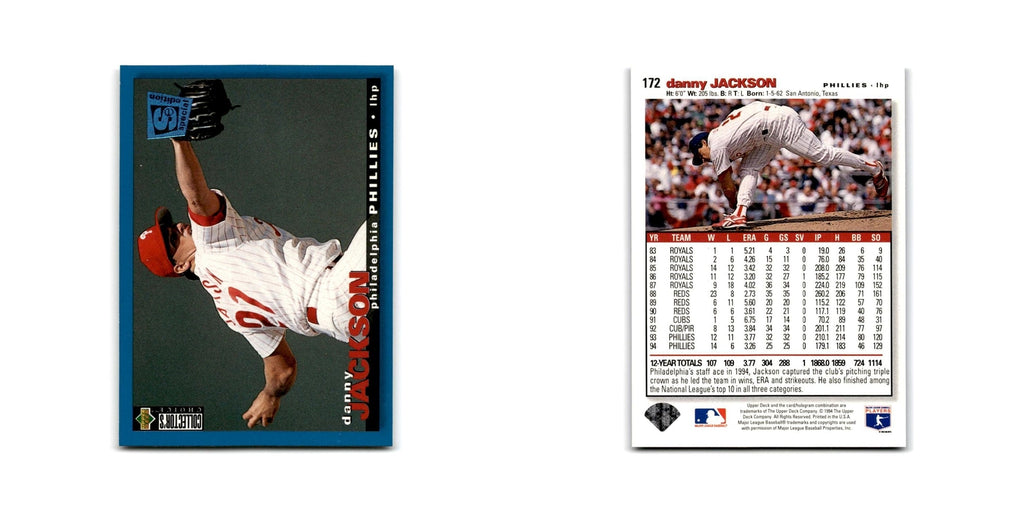 Danny Jackson 1995 Collector's Choice SE #172 Philadelphia Phillies NM