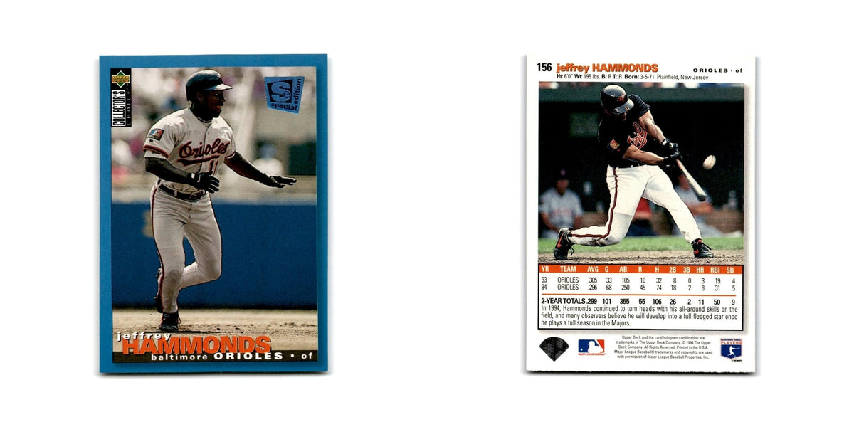 Jeffrey Hammonds 1995 Collector's Choice SE #156 Baltimore Orioles NM