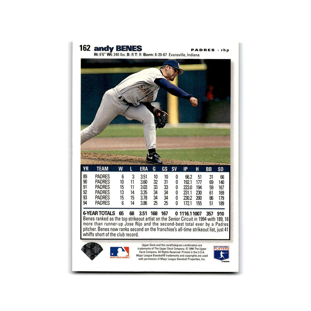 Andy Benes 1995 Collector's Choice SE #162 San Diego Padres Baseball Card NM