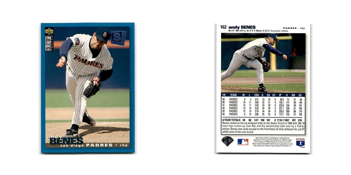 Andy Benes 1995 Collector's Choice SE #162 San Diego Padres Baseball Card NM