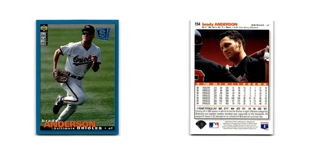 Brady Anderson 1995 Collector's Choice SE #154 Baltimore Orioles NM