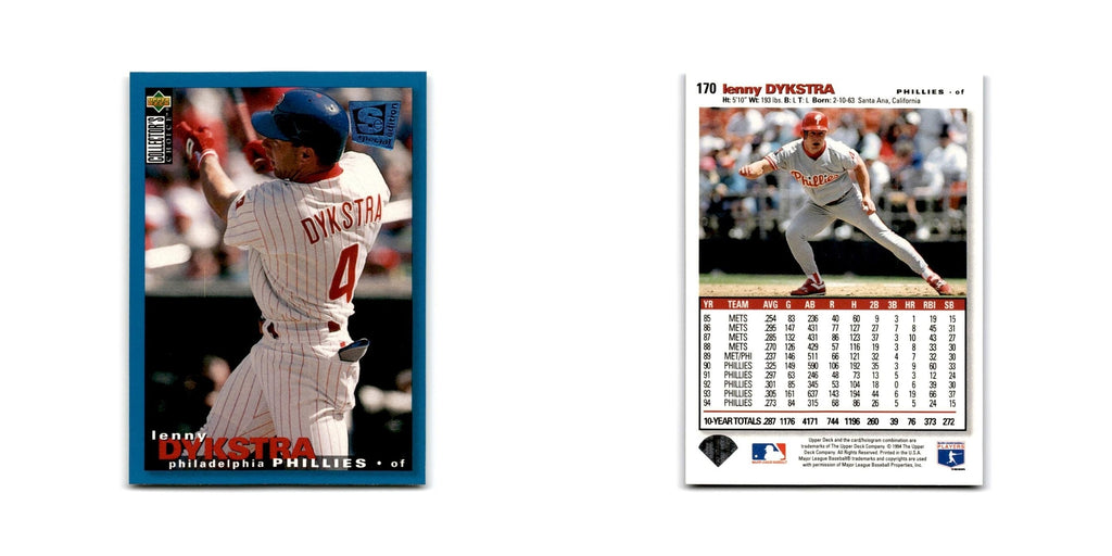 Lenny Dykstra 1995 Collector's Choice SE #170 Philadelphia Phillies NM