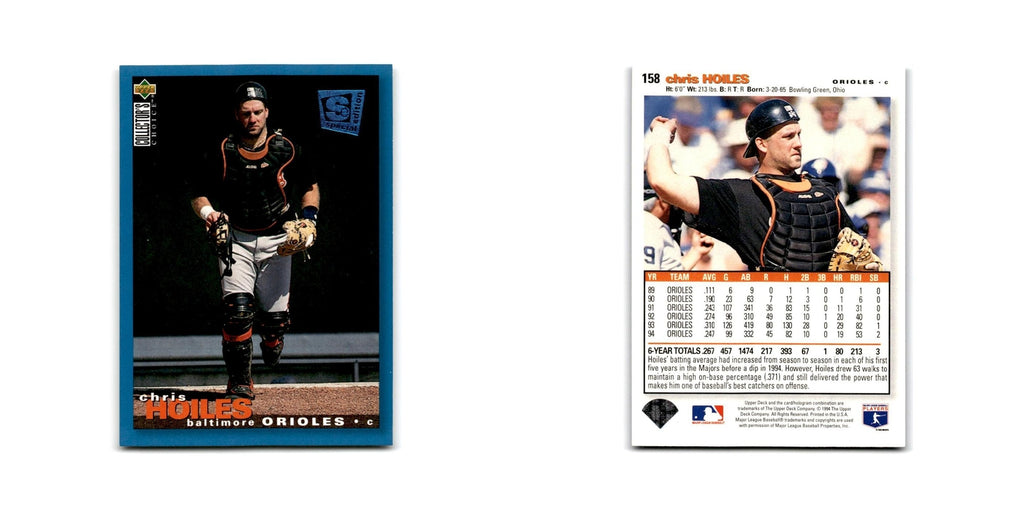 Chris Hoiles 1995 Collector's Choice SE #158 Baltimore Orioles Baseball Card NM