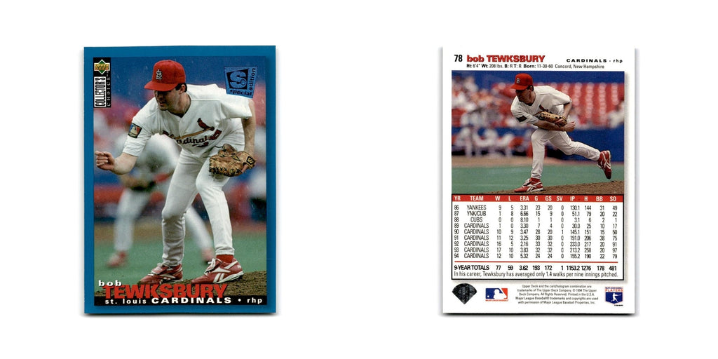 Bob Tewksbury 1995 Collector's Choice SE #78 St. Louis Cardinals NM