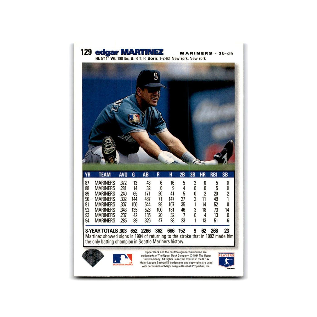 Edgar Martinez 1995 Collector's Choice SE #129 Seattle Mariners Baseball Card NM