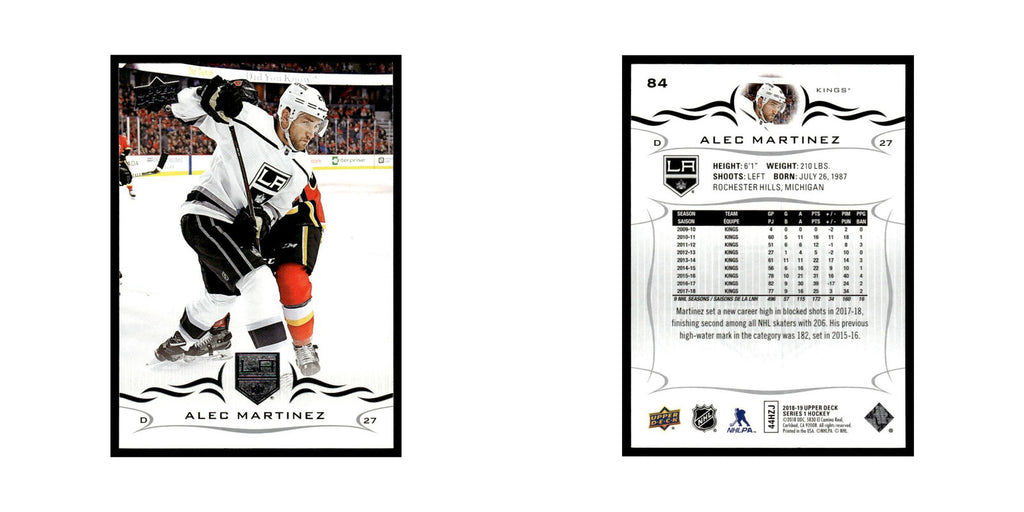 Alec Martinez 2018 Upper Deck #84 Los Angeles Kings Hockey Card NM