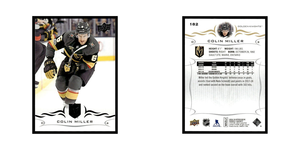 Colin Miller 2018 Upper Deck #182 Vegas Golden Knights Hockey Card NM