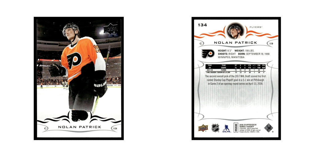 Nolan Patrick 2018 Upper Deck #134 Philadelphia Flyers Hockey Card NM