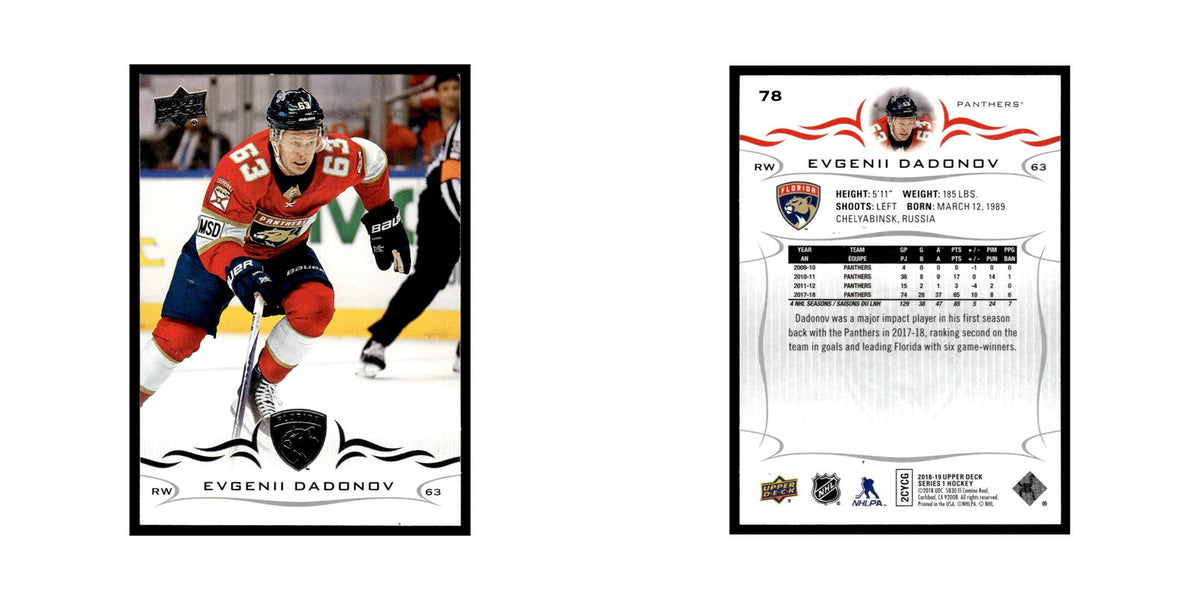Evgenii Dadonov 2018 Upper Deck #78 Florida Panthers Hockey Card NM