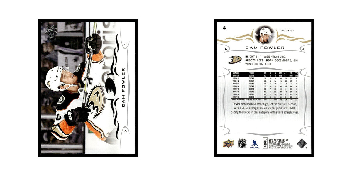 Cam Fowler 2018 Upper Deck #4 Anaheim Ducks Hockey Card NM