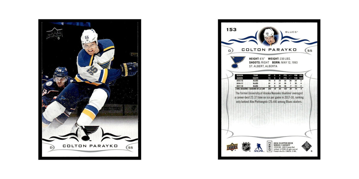 Colton Parayko 2018 Upper Deck #153 St. Louis Blues Hockey Card NM