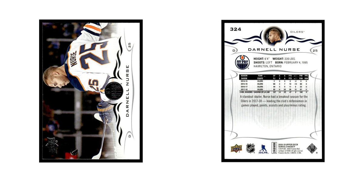 Darnell Nurse 2018 Upper Deck #324 Edmonton Oilers Hockey Card NM