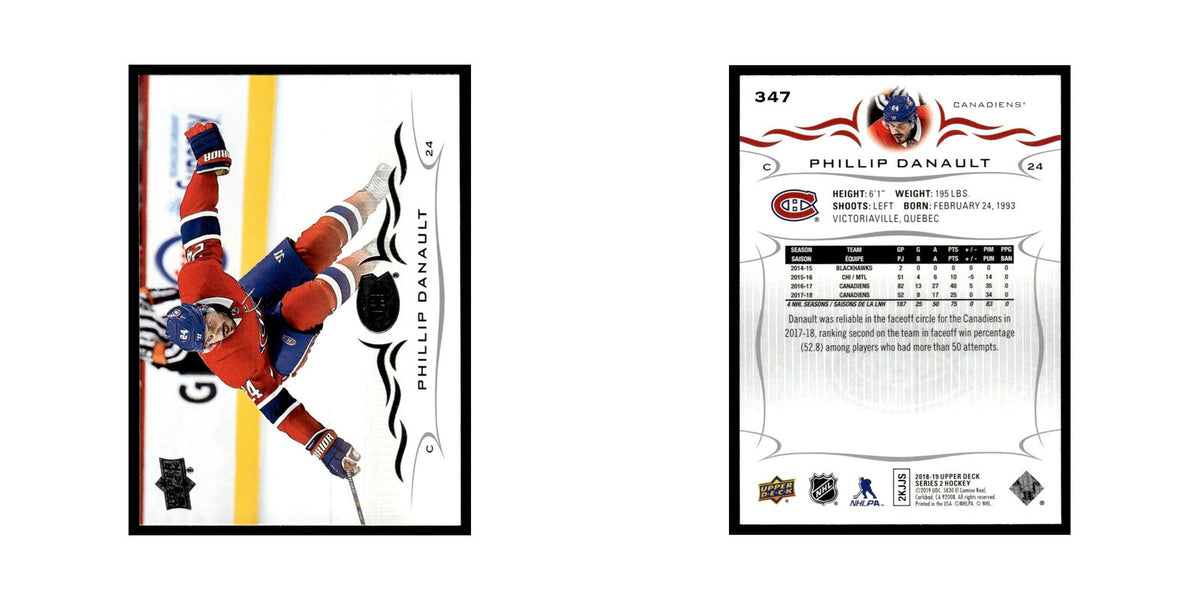 Phillip Danault 2018 Upper Deck #347 Montreal Canadiens Hockey Card NM