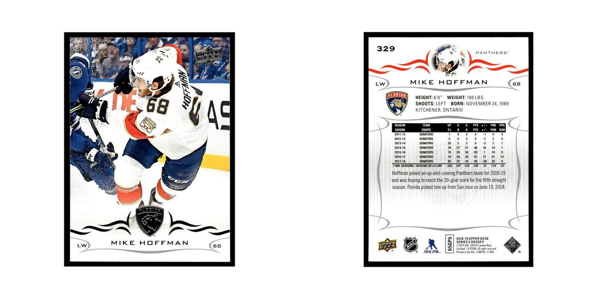Mike Hoffman 2018 Upper Deck #329 Florida Panthers Hockey Card NM