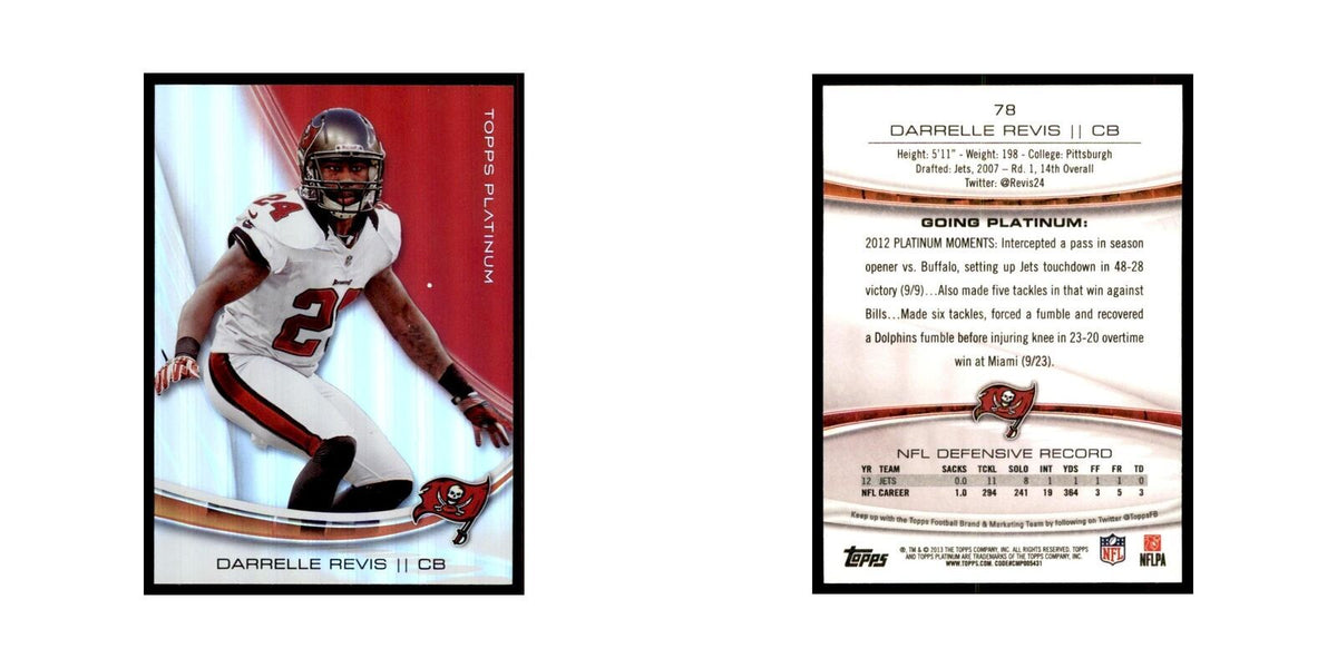 2013 Topps Platinum Darrelle Revis Football Cards #78