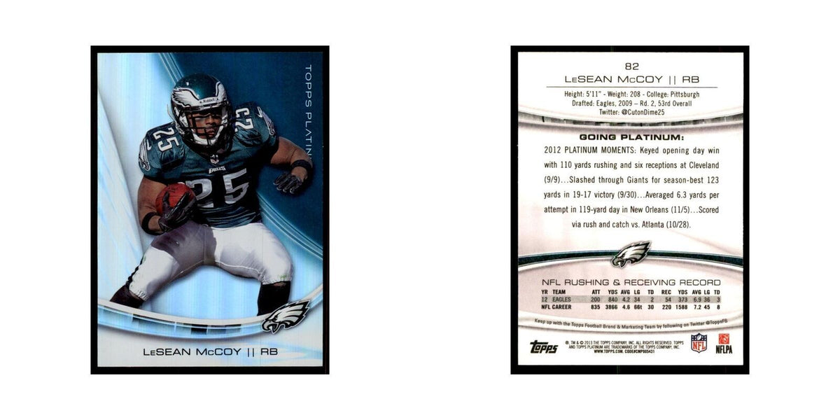2013 Topps Platinum LeSean McCoy Football Cards #82