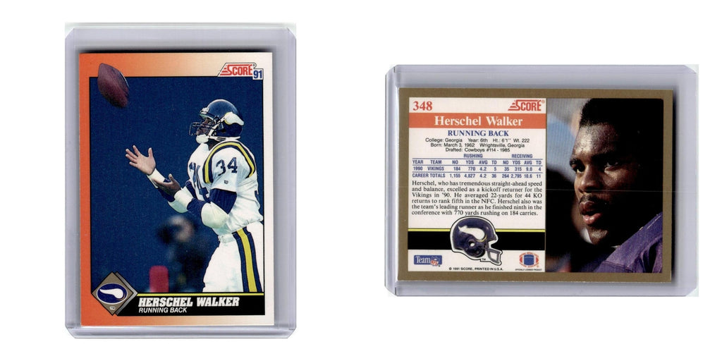 1991 Score Herschel Walker Vikings #348