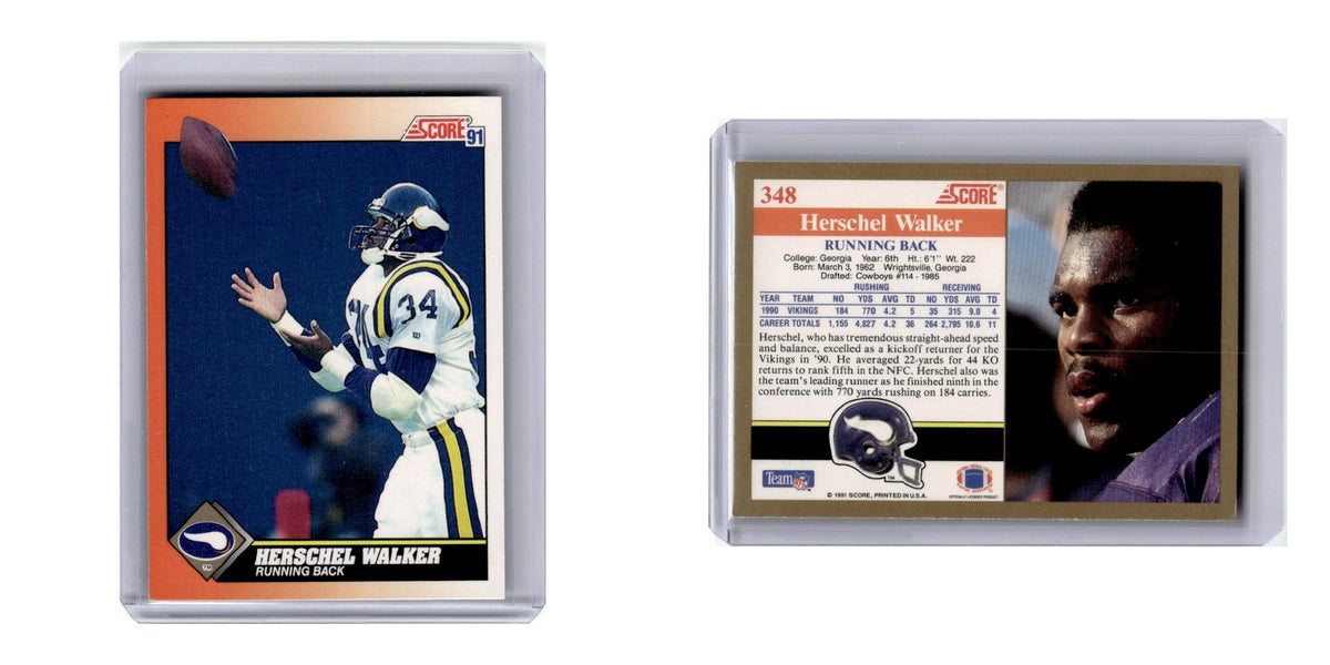 1991 Score Herschel Walker Vikings #348