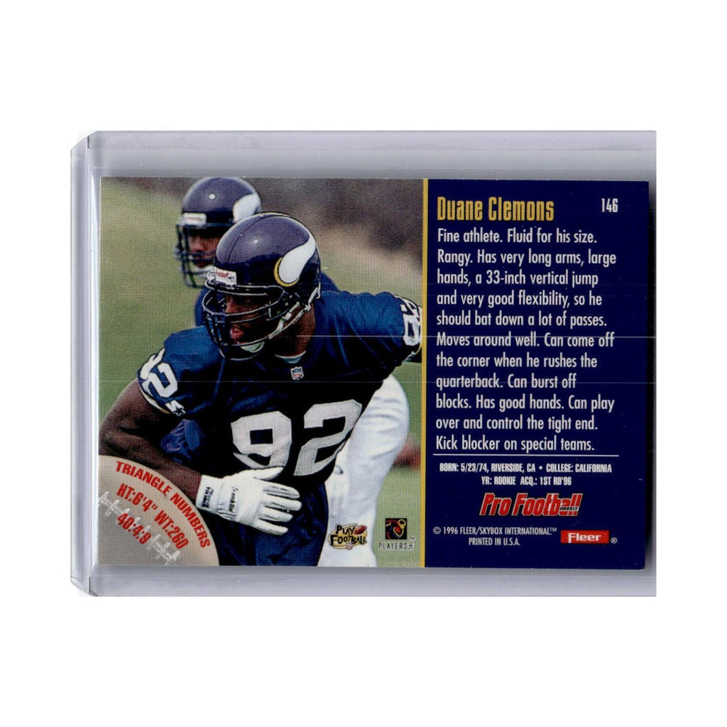 1996 Fleer Duane Clemons RC #146