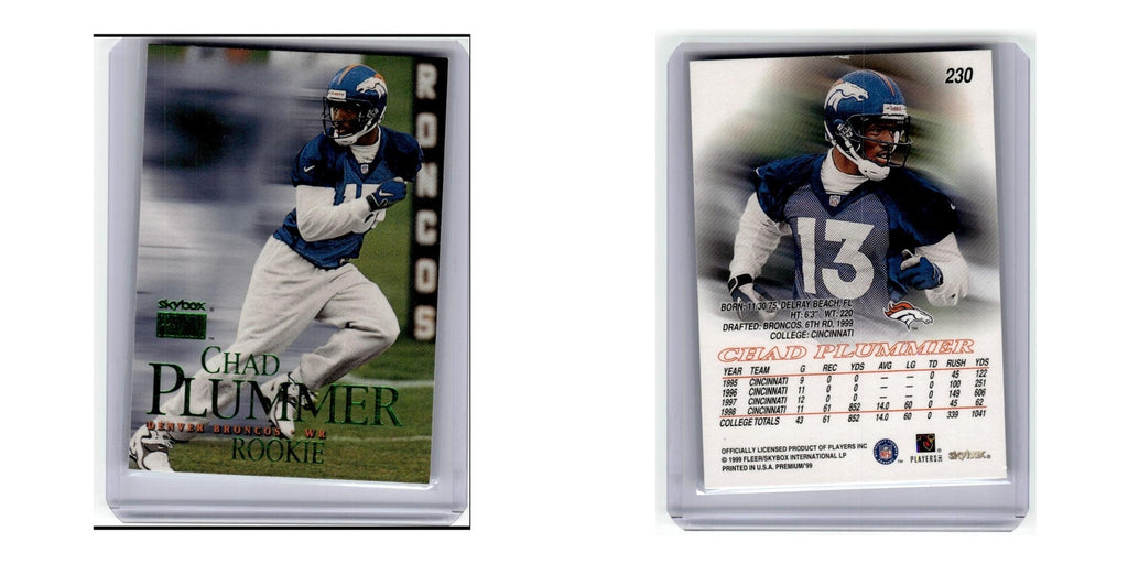 1999 SkyBox Premium Chad Plummer RC Broncos #230
