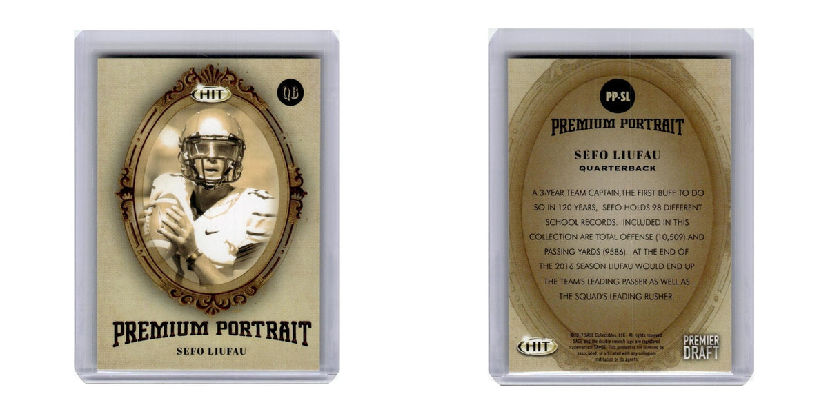 2017 SAGE HIT Premium Portrait Sefo Liufau Colorado Buffaloes #PP-SL