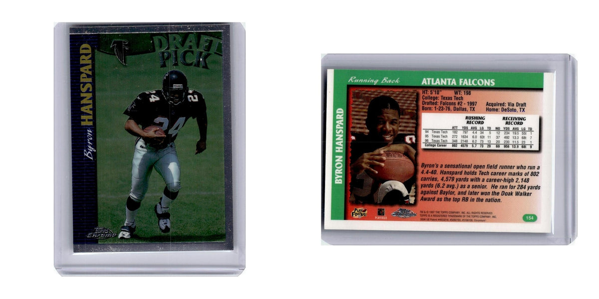 1997 Topps Chrome Byron Hanspard RC Falcons #154