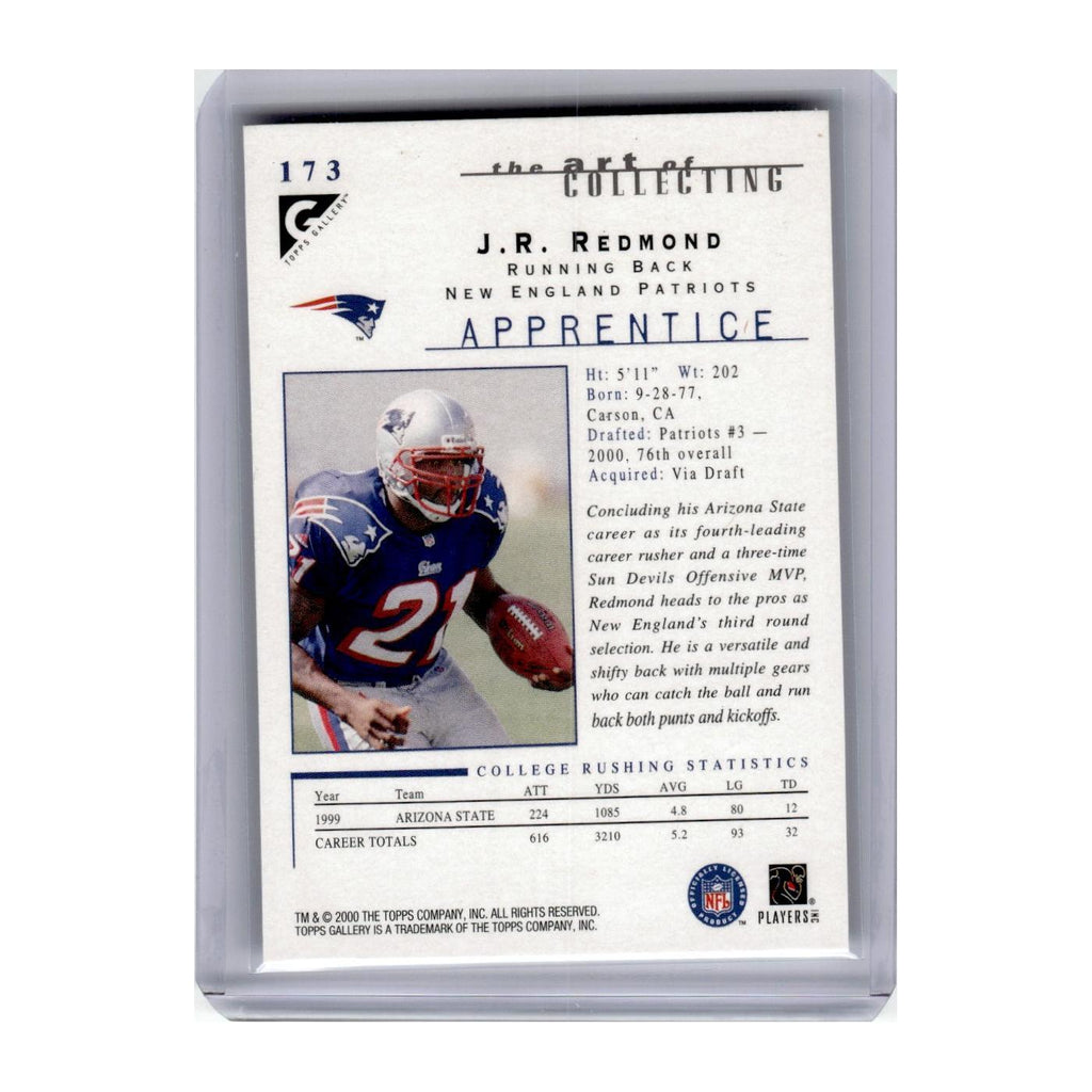 2000 Topps Gallery J.R. Redmond RC Patriots #173