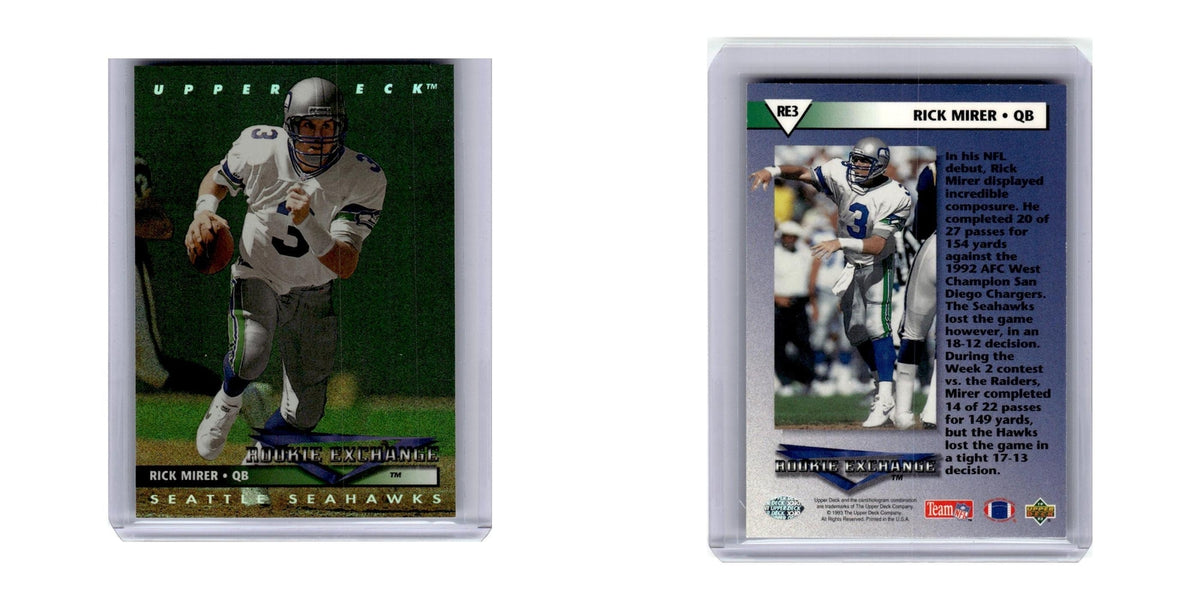 1993 Upper Deck Rookie Exchange Rick Mirer Seahawks #RE3