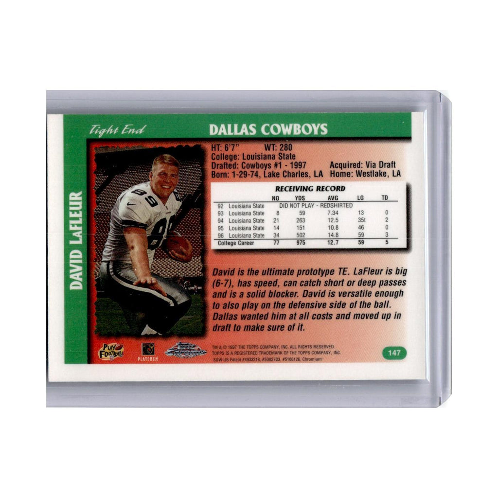 1997 Topps Chrome David LaFleur RC Cowboys #147
