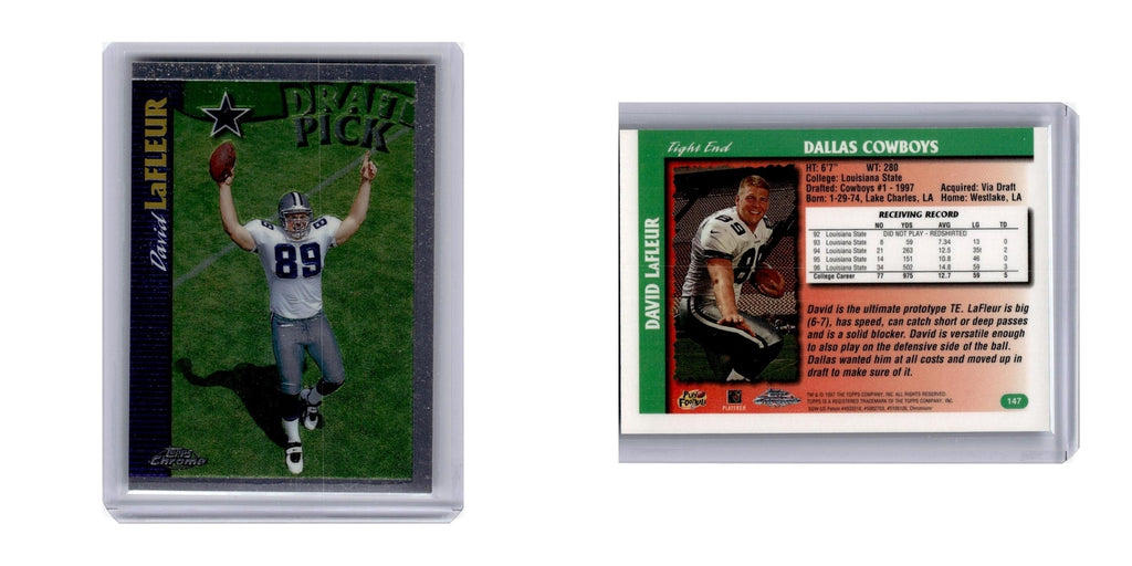 1997 Topps Chrome David LaFleur RC Cowboys #147