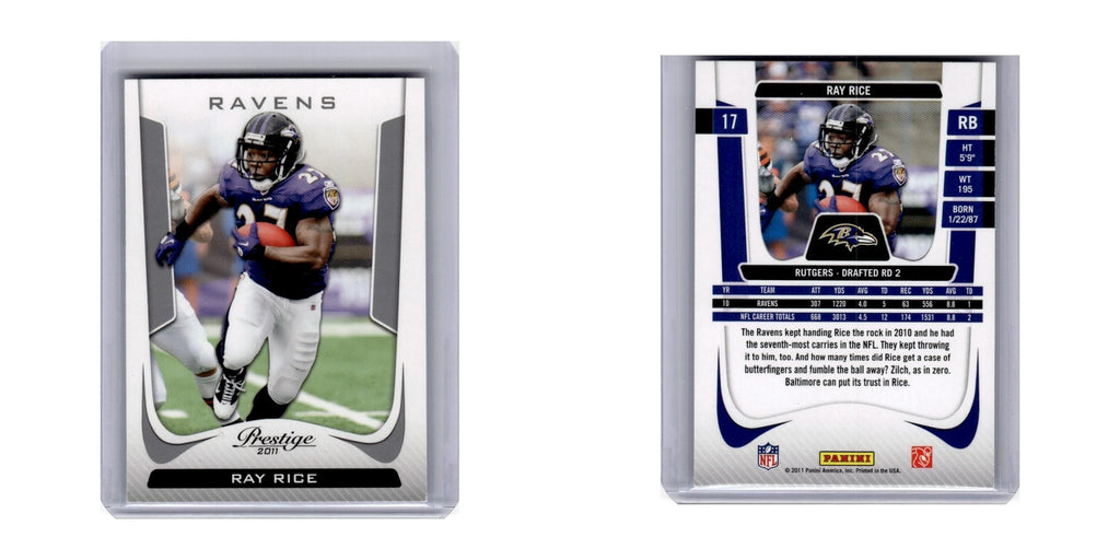 2011 Panini Prestige Ray Rice Ravens #17