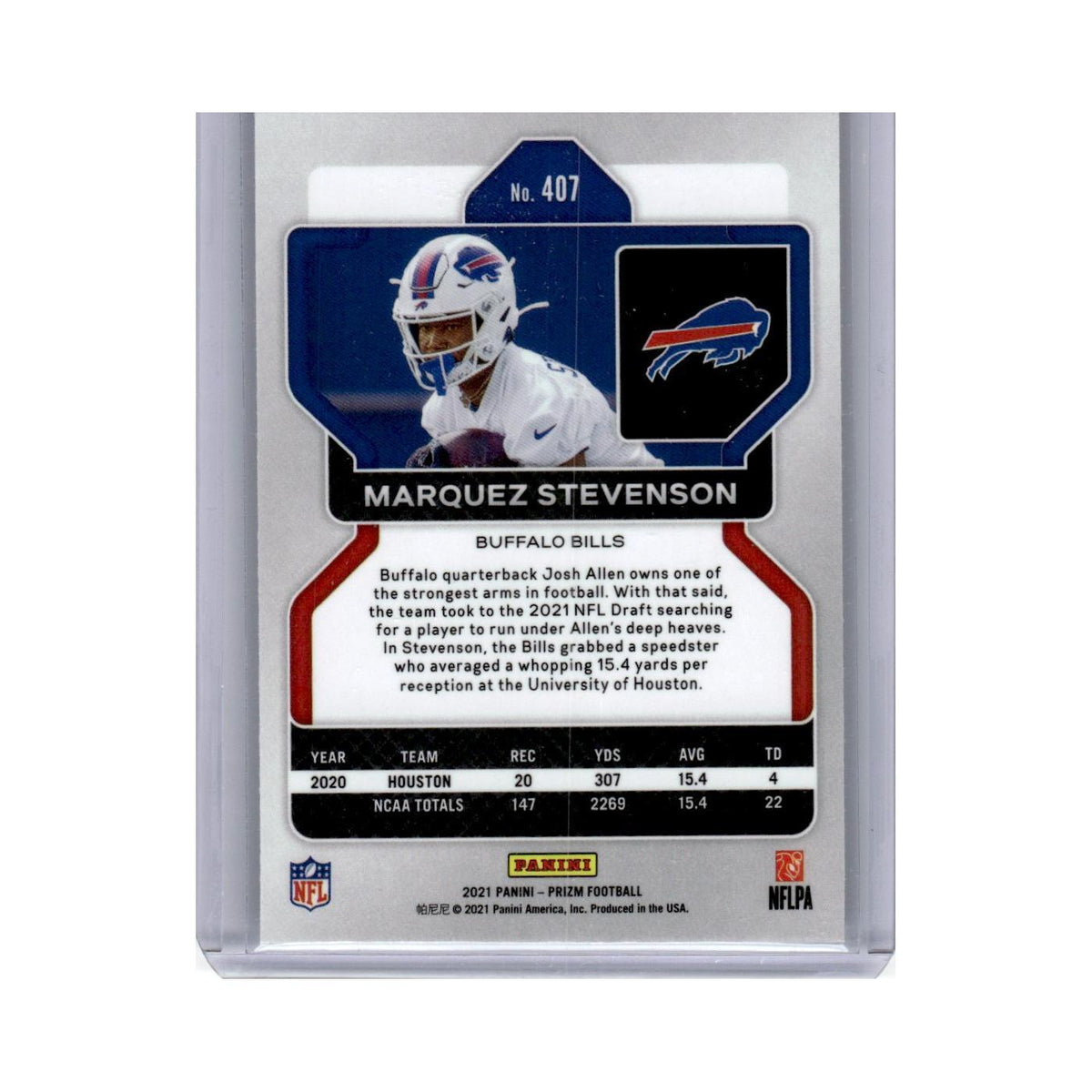 2021 Panini Prizm Marquez Stevenson Bills #407