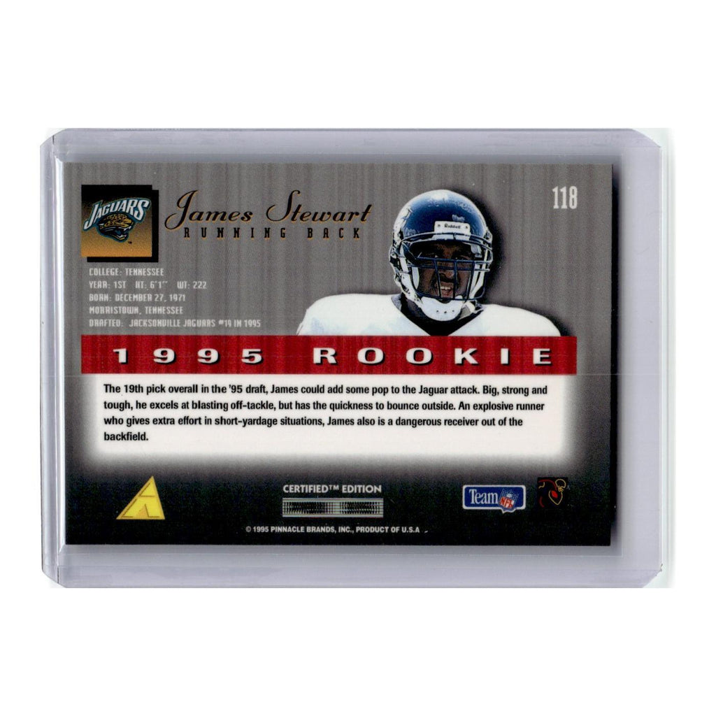1995 Select Certified James Stewart RC Jaguars #118