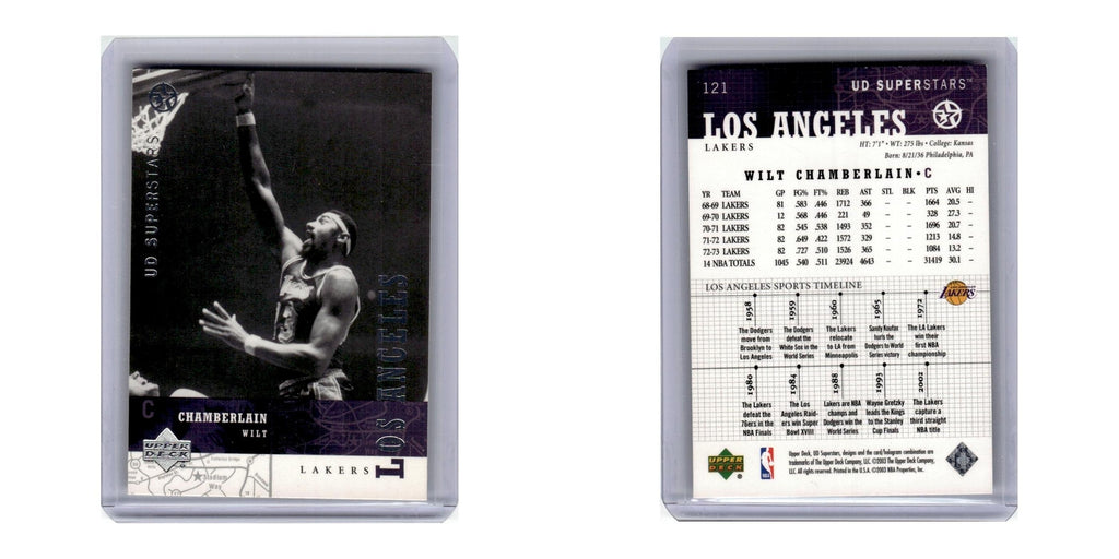 2003 Upper Deck UD Superstars Wilt Chamberlain Lakers #121