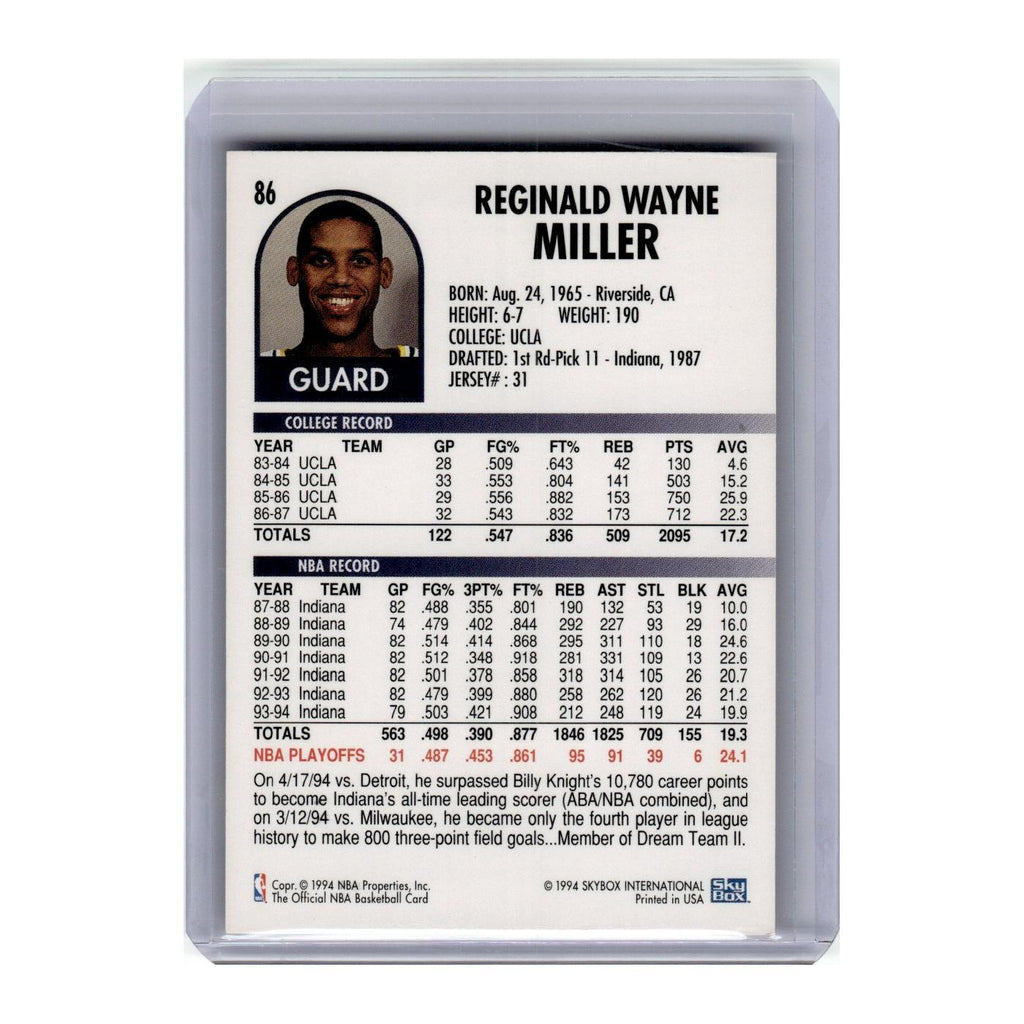 1994 Hoops Reggie Miller Pacers #86