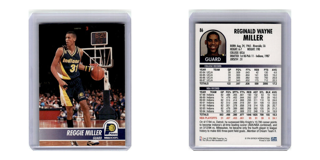 1994 Hoops Reggie Miller Pacers #86