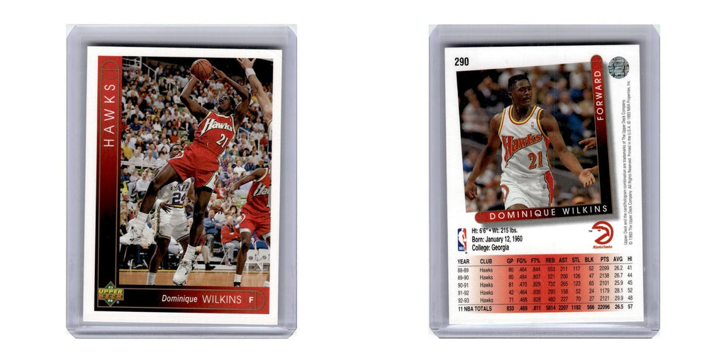 1993 Upper Deck Dominique Wilkins Hawks #290