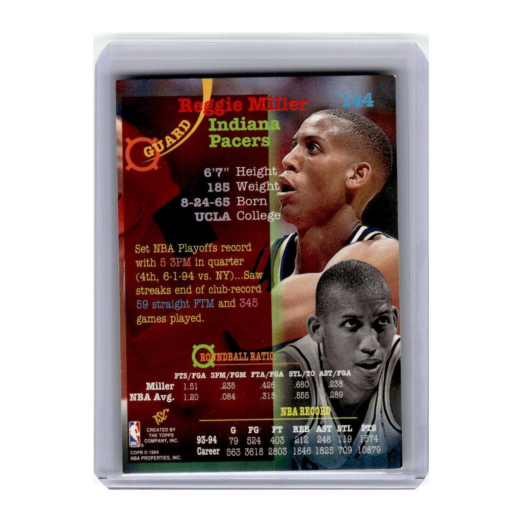 1994 Stadium Club Reggie Miller Pacers #144