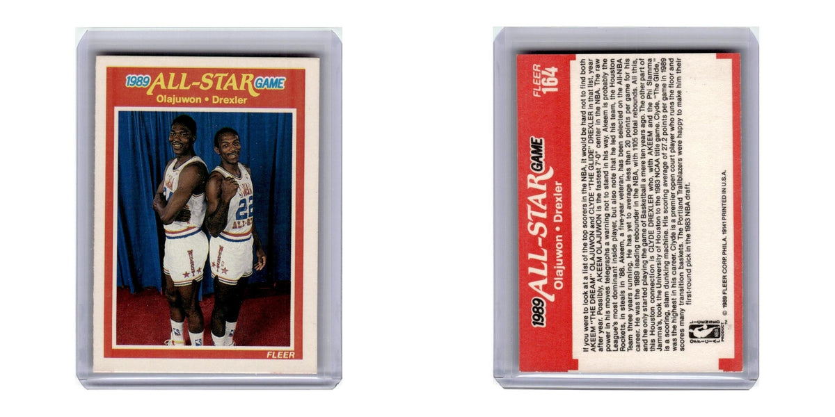 1990 Fleer Olajuwon Drexler All Star #164