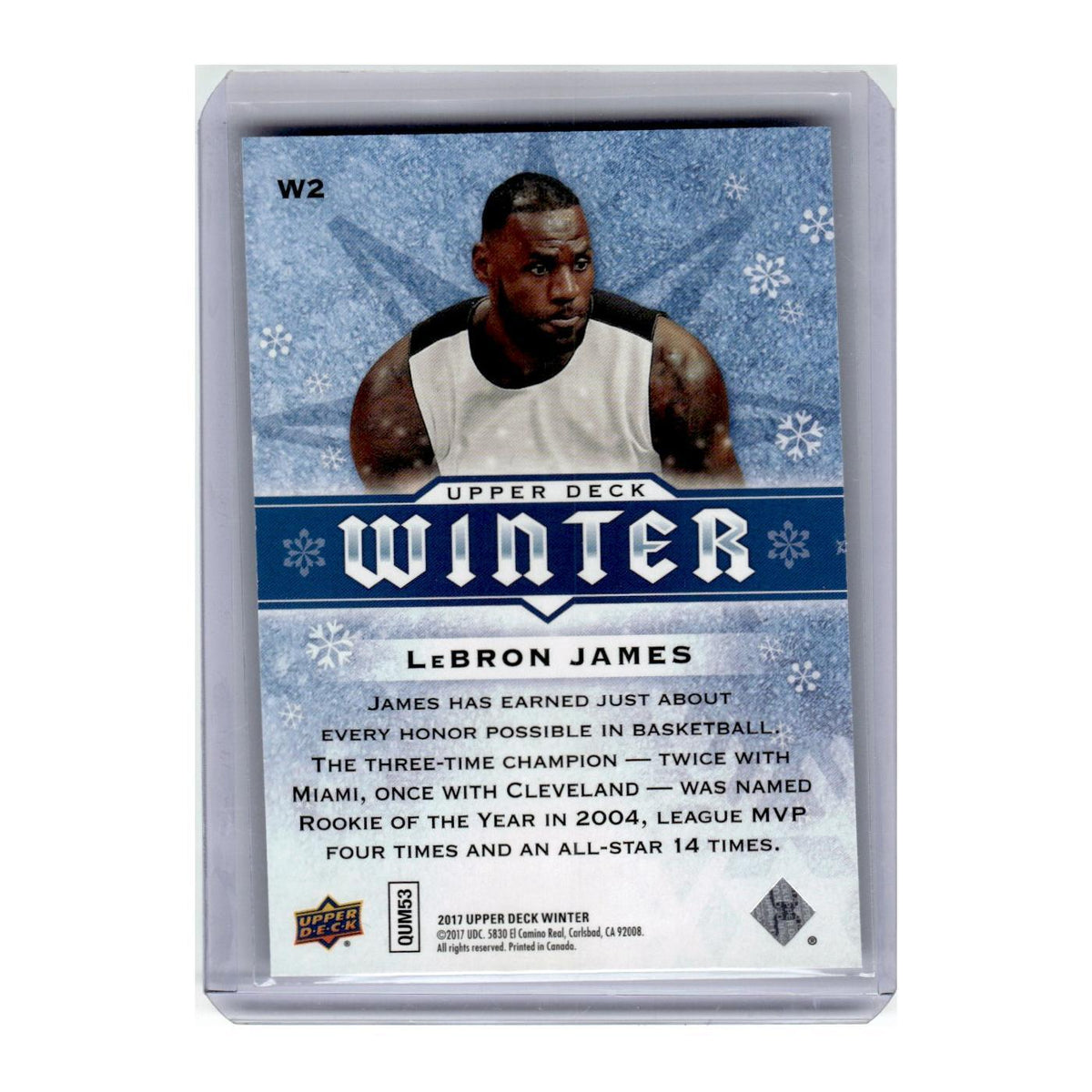 2017 Upper Deck Winter LeBron James #W2