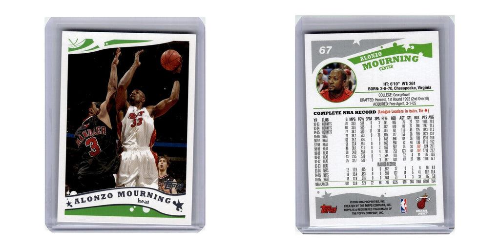 2005 Topps Alonzo Mourning Heat #67
