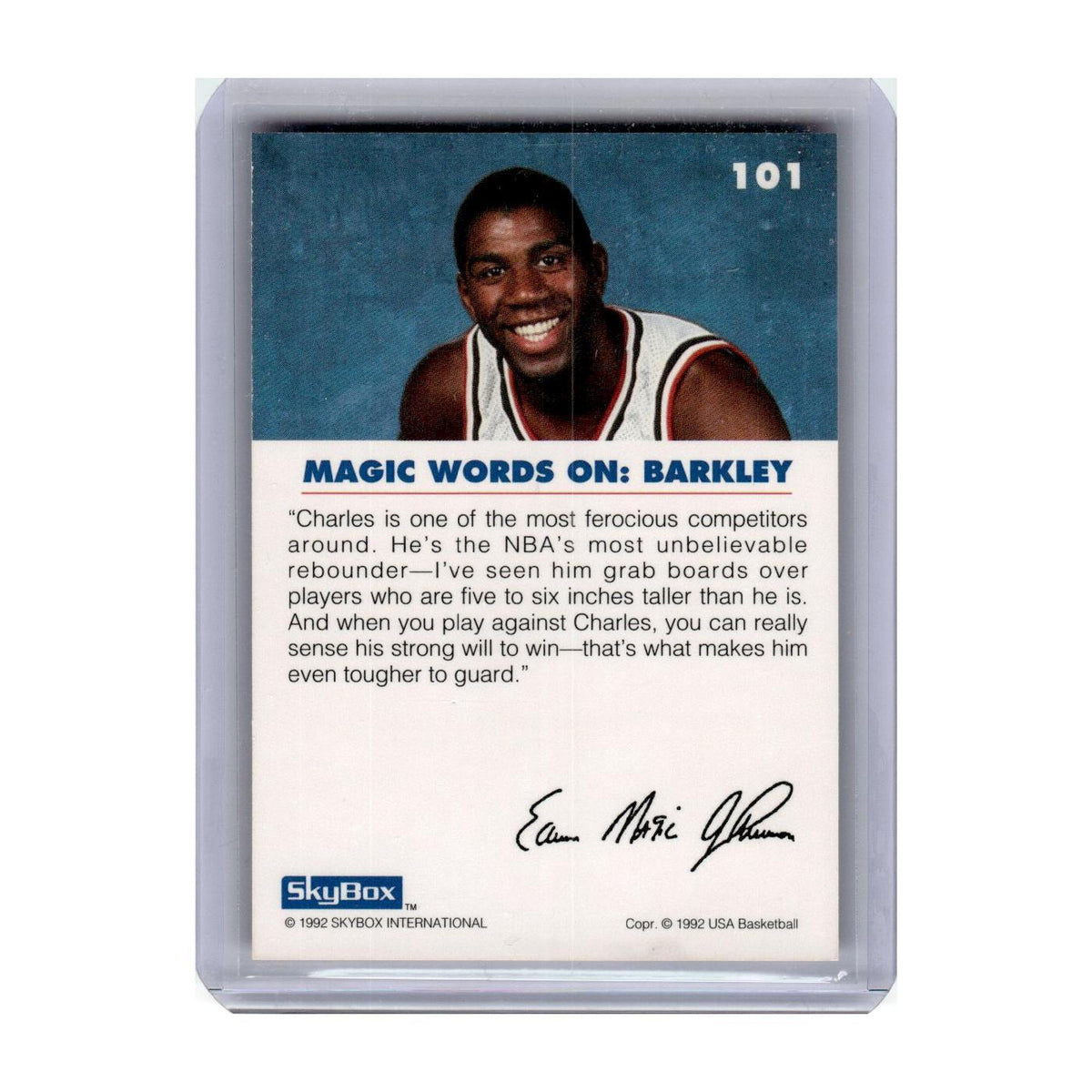 1992 SkyBox USA Magic on Barkley #101