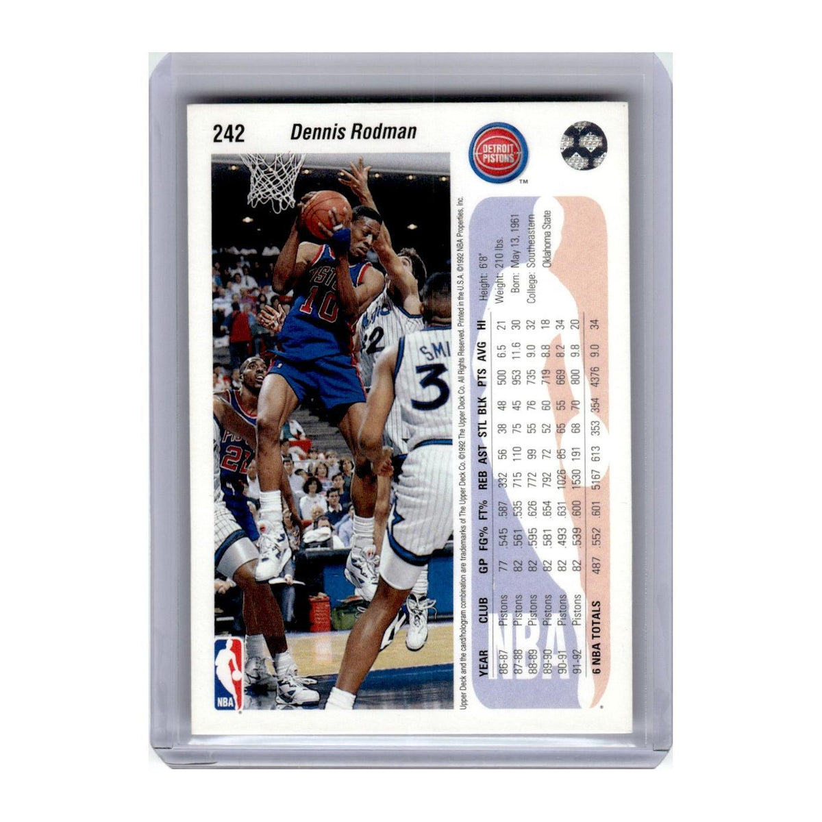 1992 Upper Deck Dennis Rodman Pistons #242