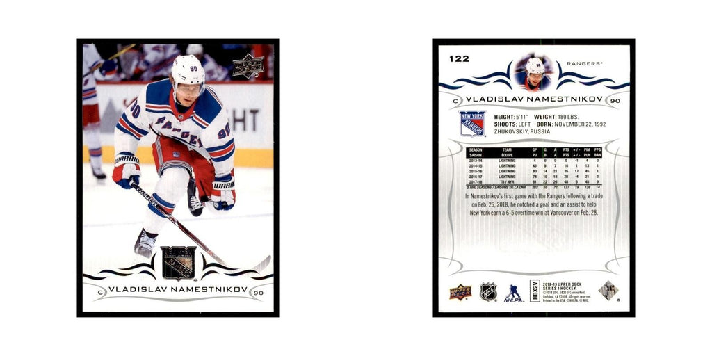 Vladislav Namestnikov 2018 Upper Deck #122 Hockey Cards Hockey Card NM