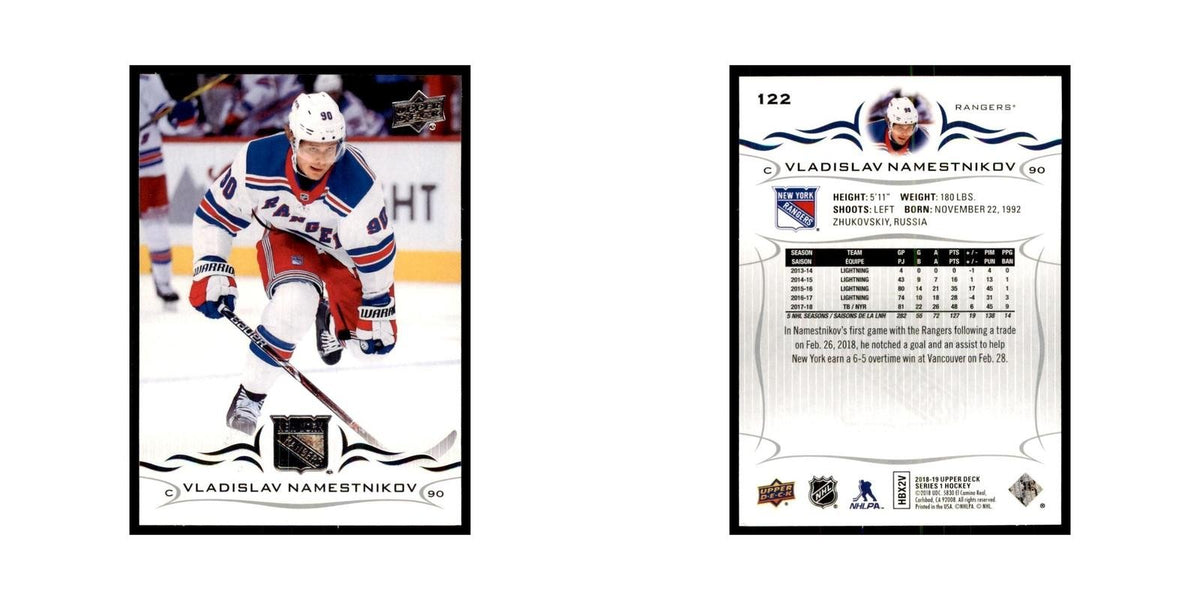 Vladislav Namestnikov 2018 Upper Deck #122 Hockey Cards Hockey Card NM