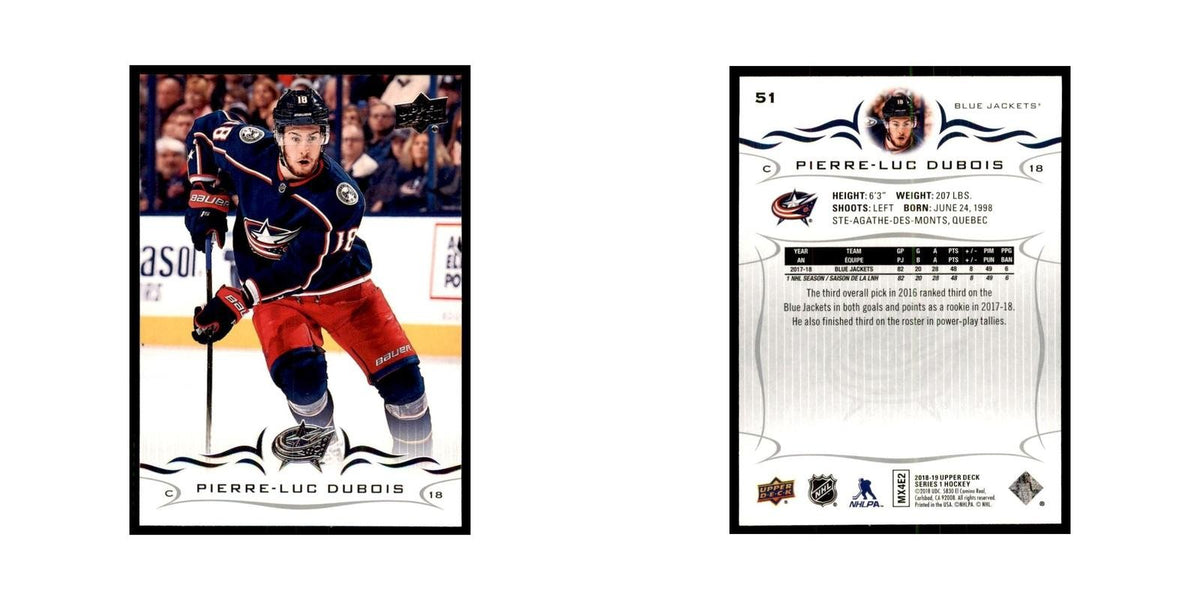 Pierre-Luc Dubois 2018 Upper Deck #51 Hockey Cards Hockey Card NM