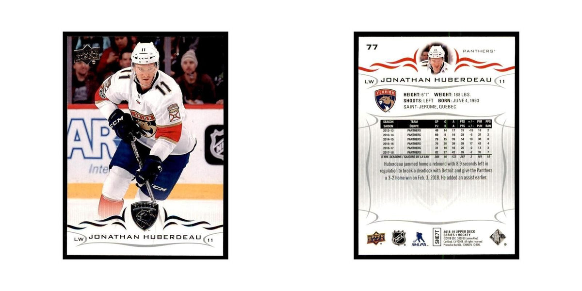 Jonathan Huberdeau 2018 Upper Deck #77 Hockey Cards Hockey Card NM
