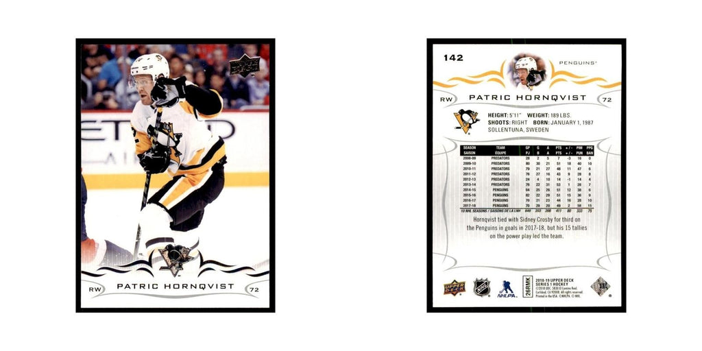 Patric Hornqvist 2018 Upper Deck #142 Hockey Cards Hockey Card NM